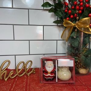 Santa salt+pepper shakers